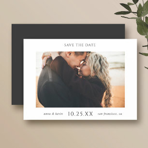Simply Stylish Photo Save the Date Wedding Magnet