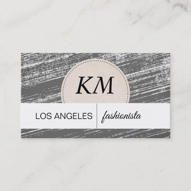 Simply Stylish Wood Vintage Business Card (Front)