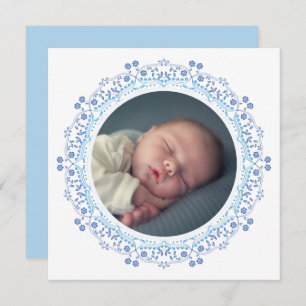 Simply Sweet Elegant Baby Boy Floral Photo