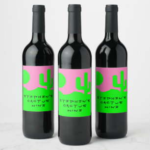 Simply Sweet Personalised Homemade Cactus Wine Wine Label