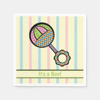 Simply Sweet Rattle Baby Shower Napkins
