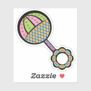 Simply Sweet Rattle Contour Sticker