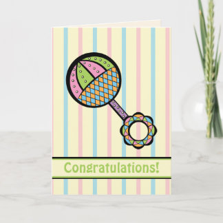 Simply Sweet Rattle Greeting Card