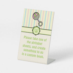 Simply Sweet Rattle Pedestal Sign