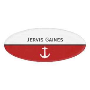 Simply Symbols - ANCHOR + your text & ideas Name Tag