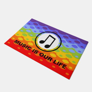 Simply Symbols - BEAMED EIGHTH NOTE + your ideas Doormat