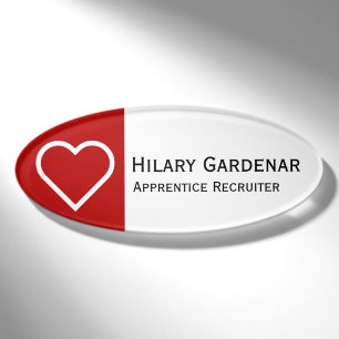Simply Symbols - HEART + your text & ideas Name Tag