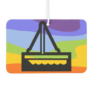 Simply Symbols - SAILBOAT + your ideas Car Air Freshener