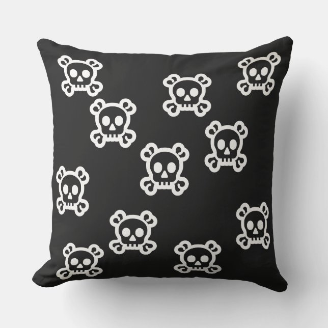 Simply Symbols - SKULL & BONES + your ideas Cushion (Front)