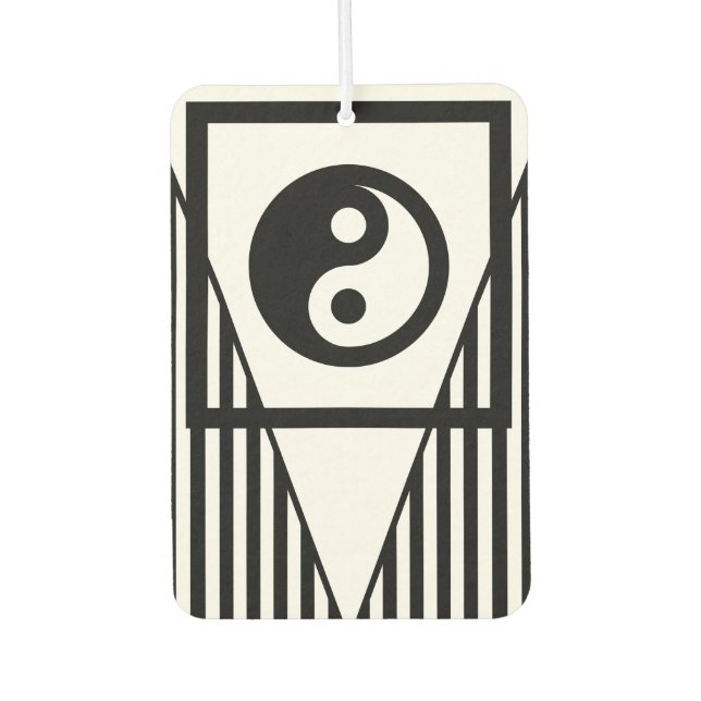 Simply Symbols - YIN & YANG + your ideas Car Air Freshener (Front)