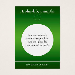 Simply Template for a Button Display - green