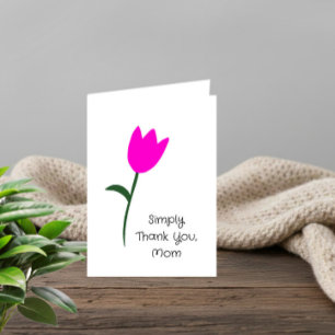 Simply Thank You, Mum – Pink Tulip Holiday Card