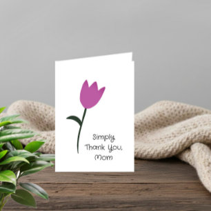 Simply Thank You, Mum – purple Tulip Holiday Card