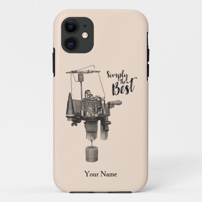 Simply the Best Circular Sock Knitting Machine Case-Mate iPhone Case (Back)