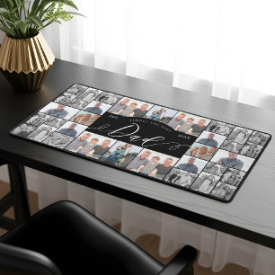 Simply The Best Dad Personalise Photo Collage  Desk Mat