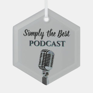 Simply the Best Podcast Glass Tree Decoration