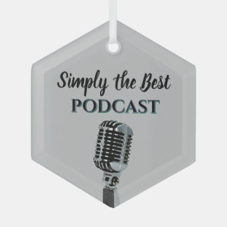 Simply the Best Podcast Glass Tree Decoration