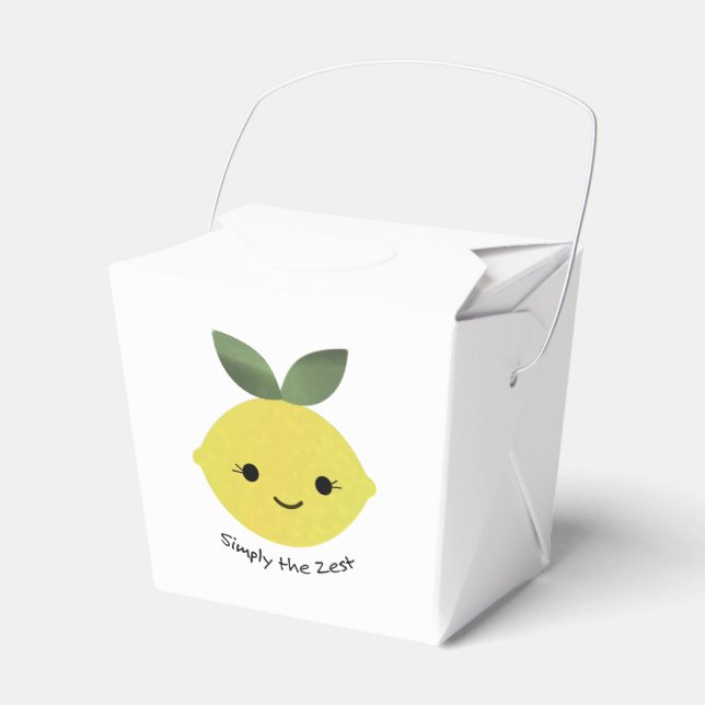Simply the Zest Cute Kawaii Lemon Favour Box (Front Side)