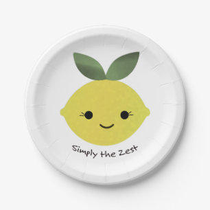 Simply the Zest Cute Kawaii Lemon Paper Plate