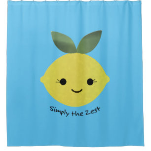 Simply the Zest Cute Kawaii Lemon Shower Curtain