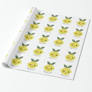 Simply the Zest Cute Kawaii Lemon Wrapping Paper