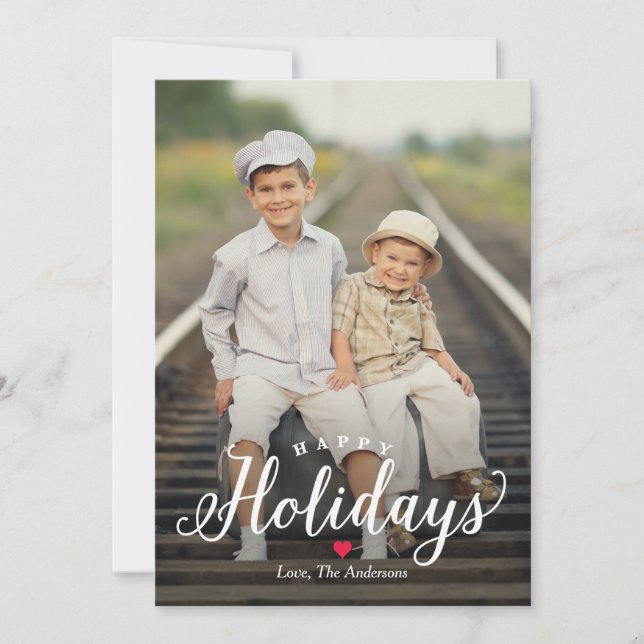 Simply Timeless HAPPY HOLIDAYS Holiday Photo Card (Front)