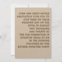 Simply Typography Fun & Informal Wedding