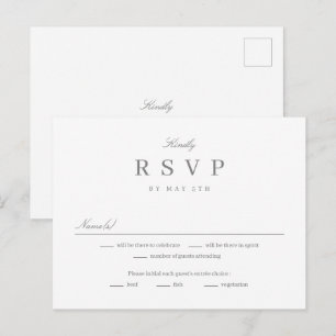 Simply United EDITABLE COLOR RSVP Reply Card