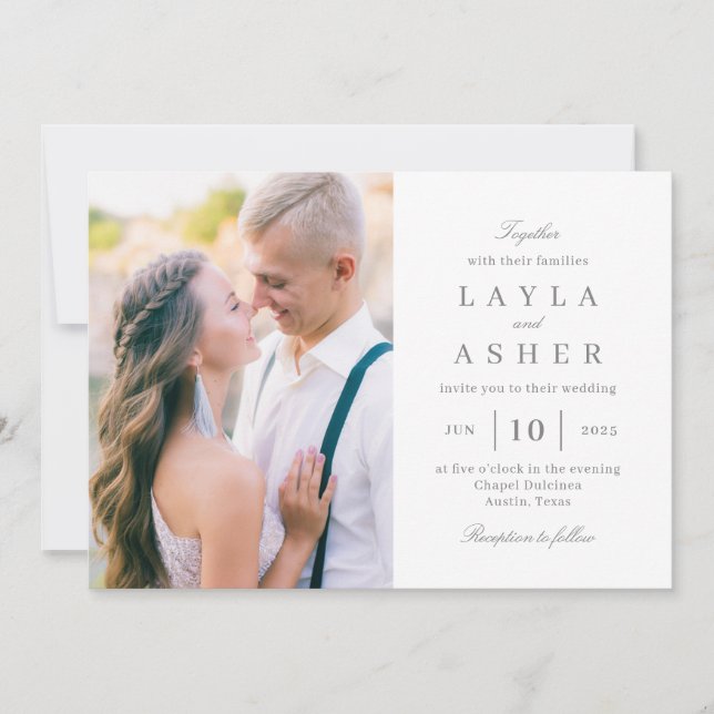 Simply United Photo Wedding Invitation SUN (Front)