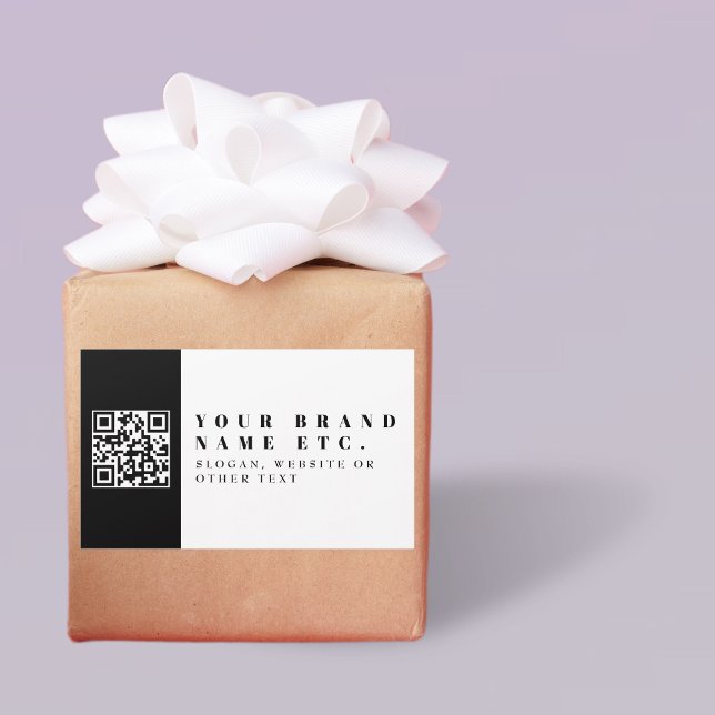 Simply Upload Your Own QR code | Modern Rectangular Sticker (Creator Uploaded)