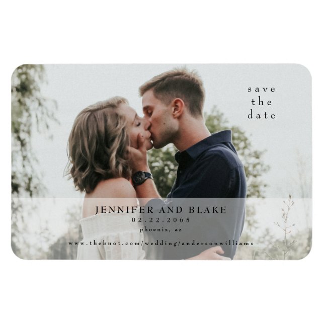 Simply Us Photo Wedding Save the Date Magnet (Horizontal)