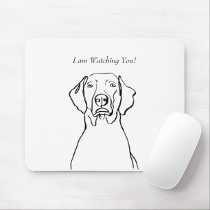 Simply Weimaraner: Personalise Your Message! Mouse Pad