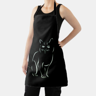 Simply White Kitty Cat Apron