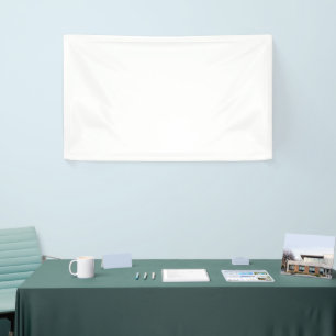 Simply White Solid Colour Personalise It Custom Banner