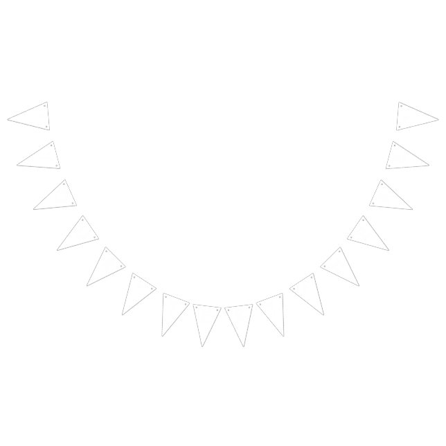 Simply White Solid Colour Personalise It Custom Bunting (All)