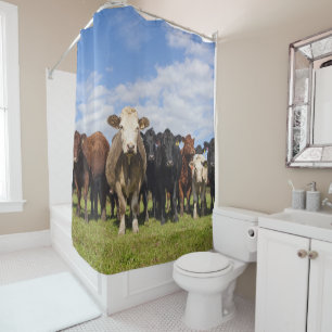 Simply - WUT? yes these are cows Shower Curtain