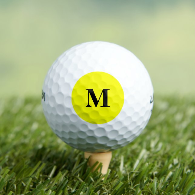 Simply Yellow Solid Colour Golf Balls (Insitu Tee)