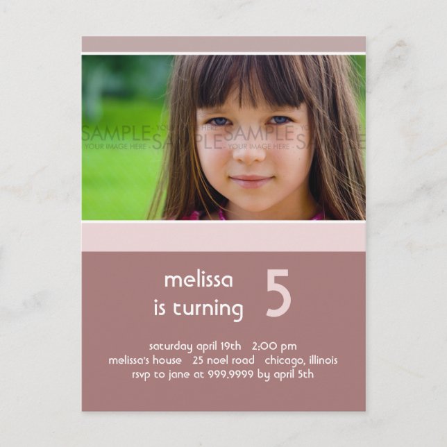 Simply You Rosy Brown • Birthday Party Invitation (Front)