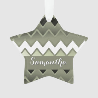 Simply ZigZag – Olive Green Ornament