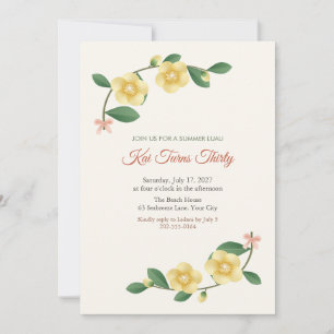 Simpoh Air Luau Birthday Party Invitation