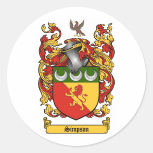 Simpson Crest - Coat of Arms Classic Round Sticker