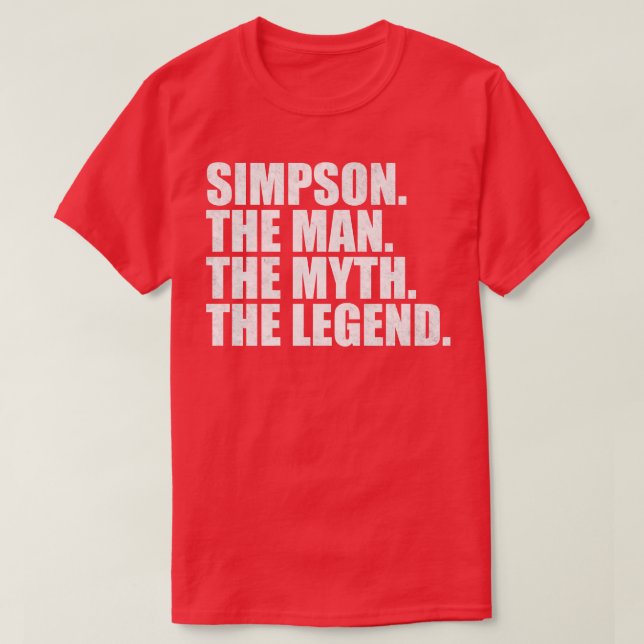 SimpsonSimpson Family name Simpson last Name Simps T-Shirt (Design Front)