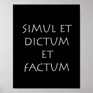 Simul et dictum et factum poster