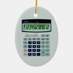 Simulated Calculator Ceramic Tree Decoration