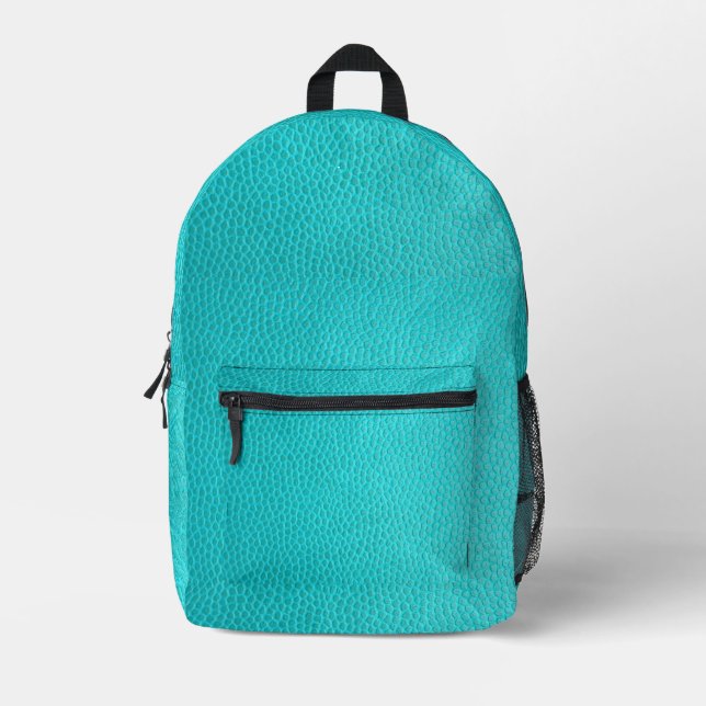 Simulated Crocodile Blue Backpack (Front)