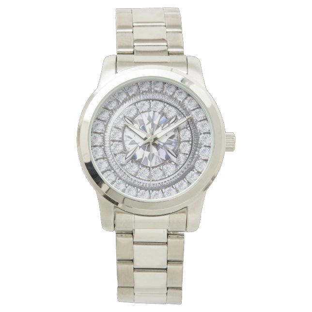 Simulated Diamond Crystal Watch (Front)