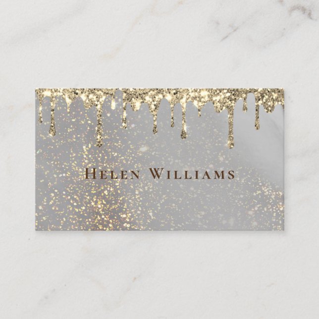 simulated glitter business card (Front)