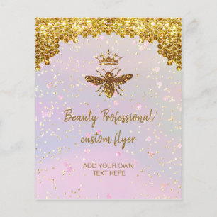 simulated glitter queen bee flyer