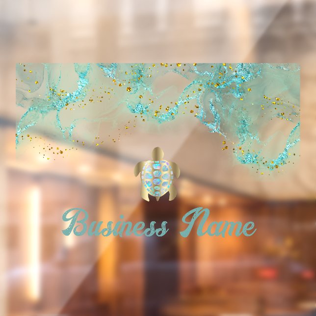 simulated glitter sea turtle window cling (Sheet 2)