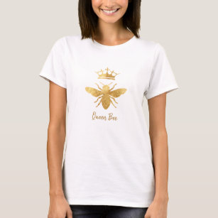 simulated gold foil queen bee T-Shirt